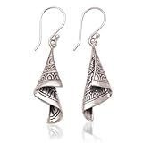 NOVICA .925 Sterling Silver Dangle Earrings 'Shining Songket'