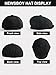 Senker Fashion Newsboy Cap for Men, 8 Panel Wool Blend Ivy Newsies Cabbie Hat Winter Flat Beret for Old Man Cabbie Driving Black Black
