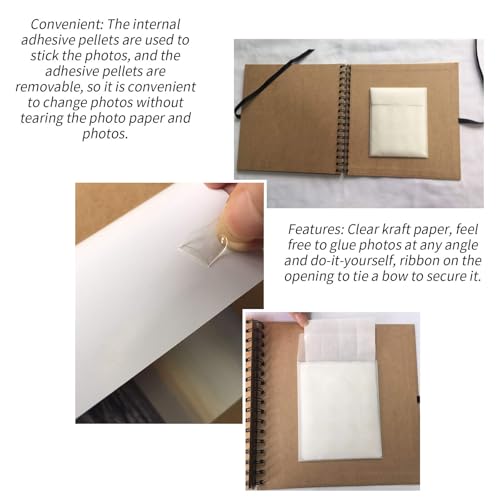 Álbum de fotos de bricolaje de papel kraft para manualidades scrapbooking de boda y recuerdos 5