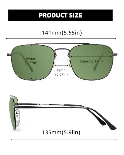 Image of JIM HALO Retro Square Aviator Sunglasses Premium Glass Lens Flat Metal Eyewear Men Women