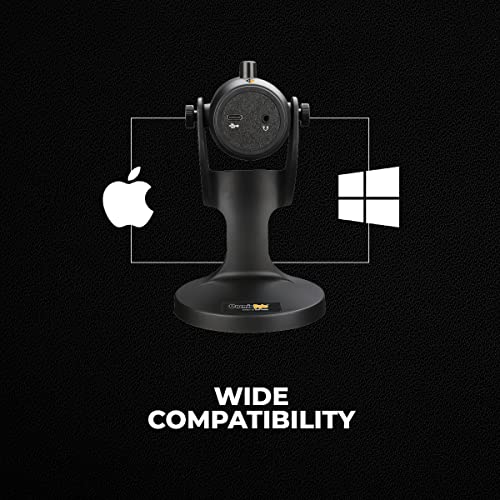 Image of Cosmic Byte Deimos RGB USB Microphone Cardioid Type with Tabletop Stand, 192Khz Sampling Rate for PC, Laptops, Mac (Black)