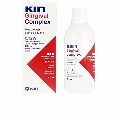 KIN Gingival Complex enjuague bucal 500 ml, Promuove la salute delle gengive, Sapore Neutro, Per le Gengive