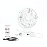 Limitless Breezie Portable Fan with LED Light & 8,000mAh Power Bank (White)