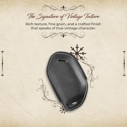 Image of keyzone dual leather key cover compatible for Kia Syros, EV6, EV9 smart key