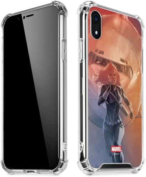 Skinit Clear Phone Case Compatible with iPhone XR - Officially Licensed Marvel Black Widow No More Secrets Design