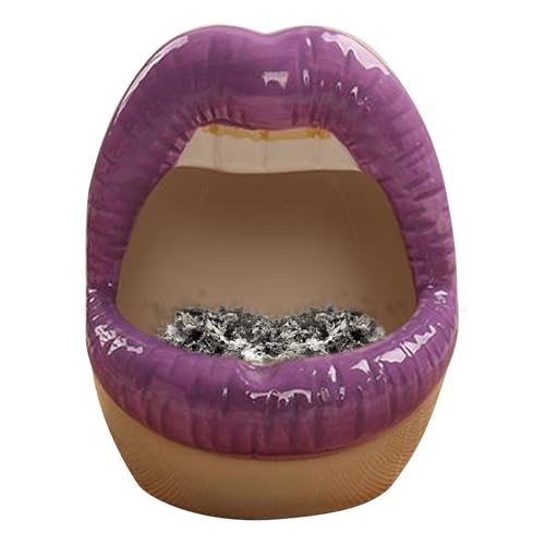 Pot de fleurs à lèvres rouges | Pot de fleurs multi-rouleaux en céramique sexy pour lèvres, gadget, épingles à cheveux, support de rangement pour cosmétiques, plateau à bijoux, décoration