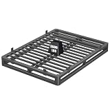 Cresyfu 6 Inch King Size Bed Frame with Rounded Corner and Squeak Free U-Slot Design, Metal Platform Bed Frames 6 Non-Slip Guards, 3500lbs Heavy Duty Steel Slat Support, No Box Spring Needed, Black