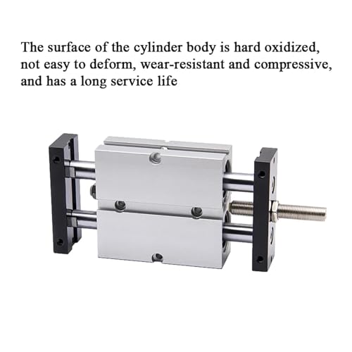 Cylindre pneumatique double tige TNJ 32mm à course micrométrique réglable - 3
