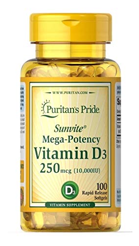 Vitamina D3 10000ui 100caps Puritan's Importado Original Eua