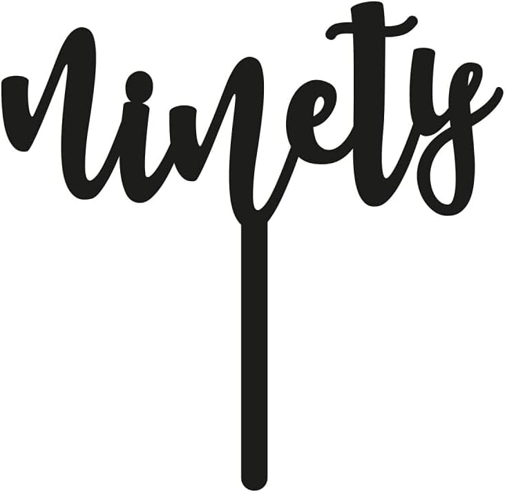 The Cake Decorating Co.Birch Effect - Script Number Wooden Cake Topper 90