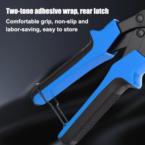 Image of Diyife Professional Leather Hole Puncher, Full Set Punch Tool Kits for Belt, Watch Band, Shoe, Crafting, Handbag Straps, Fabric, with Extra Punch Plates and Ruler, Multi Hole Sizes Make - Blue