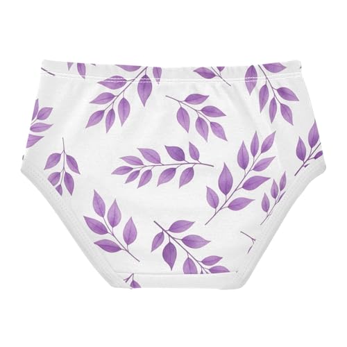 Toddlers Underwear Floral 2t Cotton Little Girl Panties Funny Briefs Girls Undies Watercolor Flowers Purple Floral2