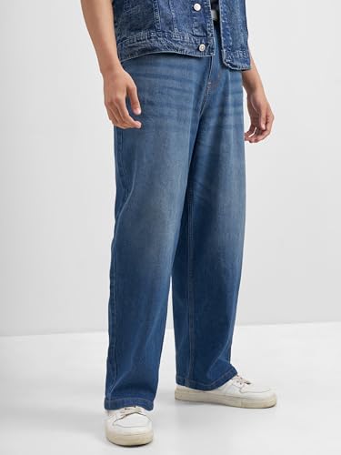 Image of Highlander Men's Straight Relaxed Fit Jeans | Stretchable | Everyday Comfort & Style| Jeans for Man|Premium Cotton Blend