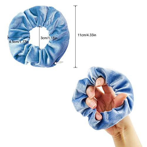 Confezione da 6 elastici in velluto con tasca con