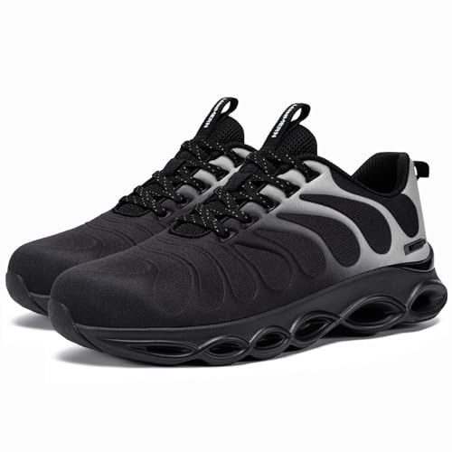 Image of LARNMERN Steel Toe Shoes for Men Women Lightweight Work Safety Shoes Sneakers Comfortable Safety Toe Sneakers Stylish Work Shoe Colorful Zapatos de Seguridad