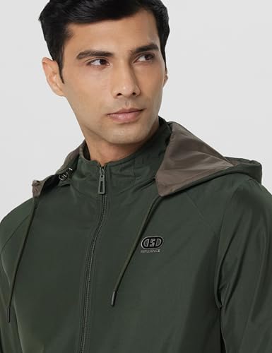Image of Qube By Fort Collins Men's Polyester Standard Length Regular Fit Reversible Winter Jacket with Ribbed Cuffs & Hood - Warm, Stylish & Versatile
