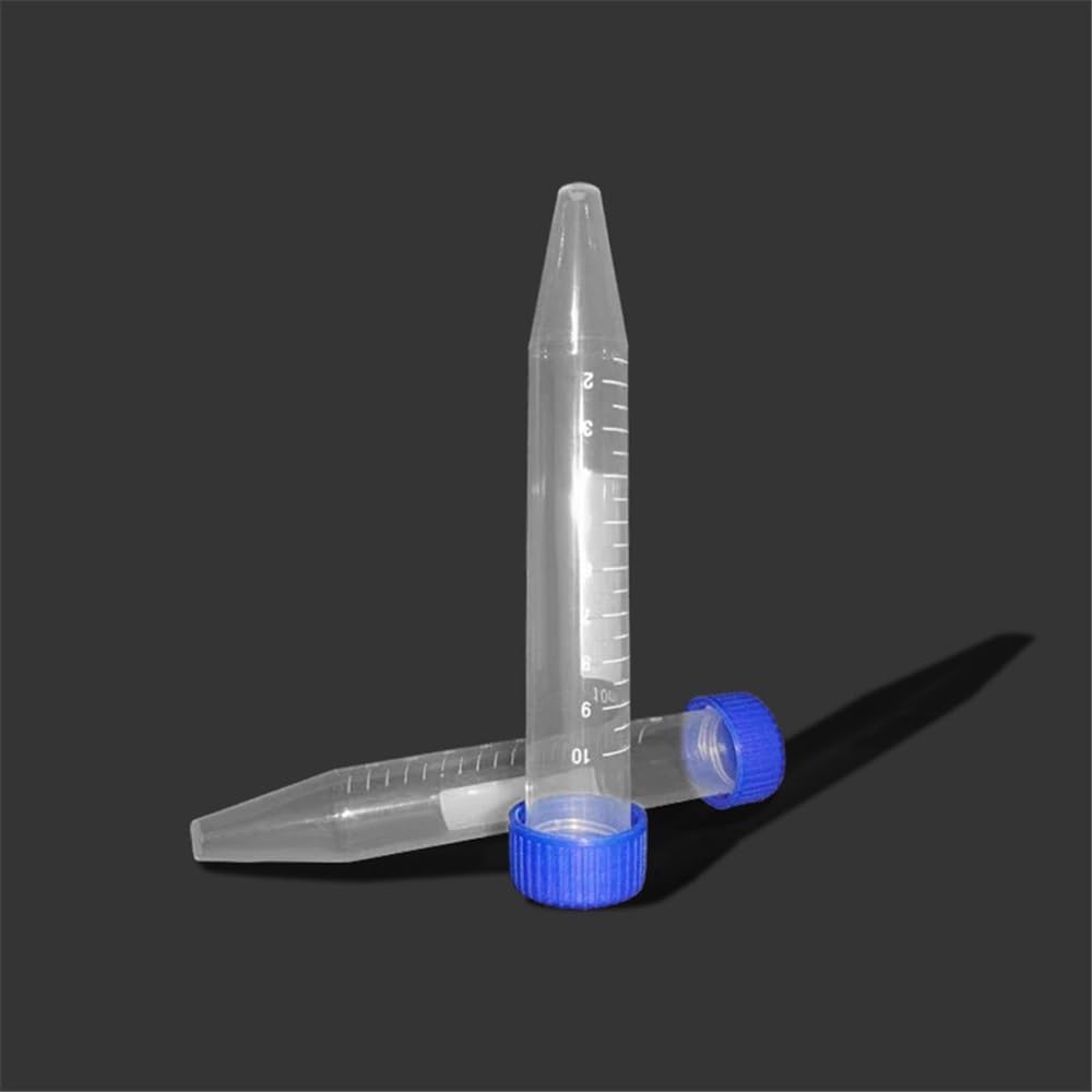 Équipements et fournitures de laboratoire Tubes à centrifuger de 10 ml avec échelle, accessoires laboratoire, tube fond conique bleu, 100 pièces/sac
