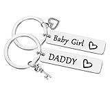 Vadaka Father’s Day Gift for Dad Father Daughter Gift Keychain Dad Keychain for Baby Girl Keychain Daddy Loves Daughter Keychain Daddy Gift from Daughter Dad Daughter Christmas Birthday Gift