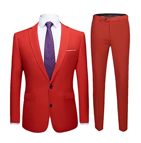 Costume de marié de qualité supérieure avec boutons rouges élégants