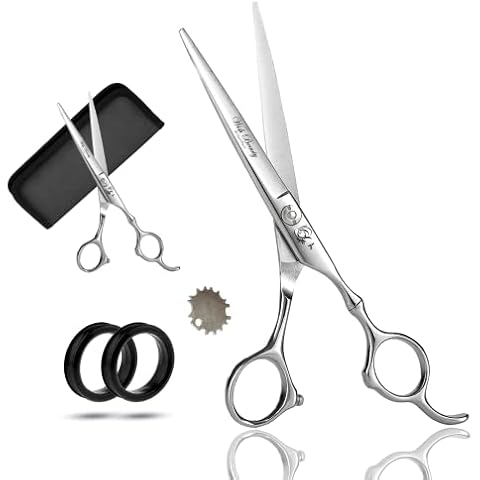 Hairdressing Scissors Professional Extremely Sharp Blades, Fine Cutting Stainless Steel Hair Cutting Scissor, Hair Scissors for Women & Men, Barber Scissors for Hair Cutting Set, Hair Dress Scissors Cover