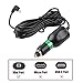 Peojek Dash Cam Charger Cable, GPS Navigator Charger, Mini USB Right Port, 12V Car & 24V Truck Power Adapter, Black, 3.5M