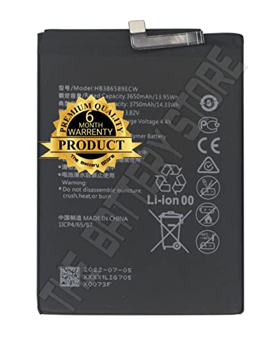 Image of THE BATTERY STORE Original Mobile Battery for Honor 8X compatible View 10 V10 Huawei P10 Plus /Mate 20 Lite /Nova 3 Nova 4 (3750mAh-HB386589ECW Battery with 6 month warranty and high capacity battery backup. Carefully check your phone model and purchase.(FOR 8X)