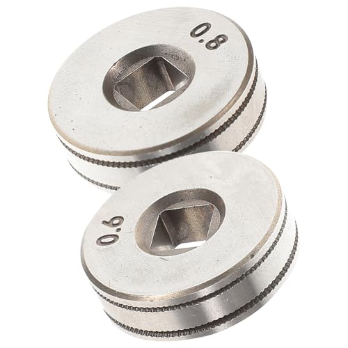 Sewroro 2 Piezas Rodillos de Accionamiento para Alimentación de Alambre de Soldador Mig 0.6/0.8 de Acero Resistentes y Fáciles de Reemplazar para Máquina de Soldar Hilo