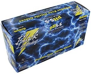Black Lightning Nitrile Gloves - Medium - Case of 10 Boxes