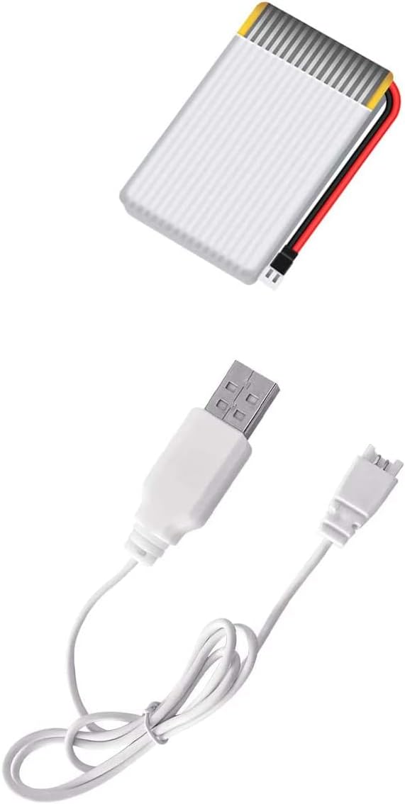 HASAKEE 1PCS Rechargeable Battery and USB Charger for Q9C Drone Longer Flight Time