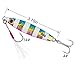 RUNCL Jigging Lures, Fishing Jigging Spoons 40g - Fish Profile, UV Coating, Gold Finish, 3D Lifelike Eyes, Hand-Tied Bucktail Trailer, Proven Colors - Hard Fishing Lures (Pack of 5)