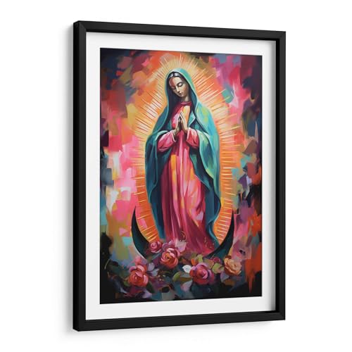 Opiniones y reviews de Enmarcado del mes. 39 Canvas Lab | Cuadro decorativo enmarcado | Marco color Negro, con marialuisa | VIRGEN DE GUADALUPE ROSA Y ORO - Dav Madrid | 20 x 30 cm | Cuadros para decorar recamara, sala,...