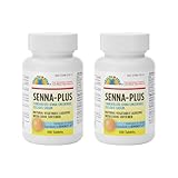 Senna Plus Natural Vegetable Laxative with Stool Softener, 100 tablets (Pack of 2)