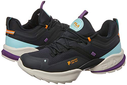 Fila, Fit Trainer, Tênis, Feminino, Preto/Azul/Laranja, 36