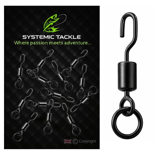 EUROKAN TACKLE Spinner Ronnie Swivels Quick Change Swivel Ring Size 11 for Ronnie Rigs Carp Fishing Terminal Tackle - UK POST