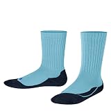 FALKE Unisex Kinder Active Warm Wolle dick atmungsaktiv 1 Paar Socken, Blau (Aqua 6472), 31-34