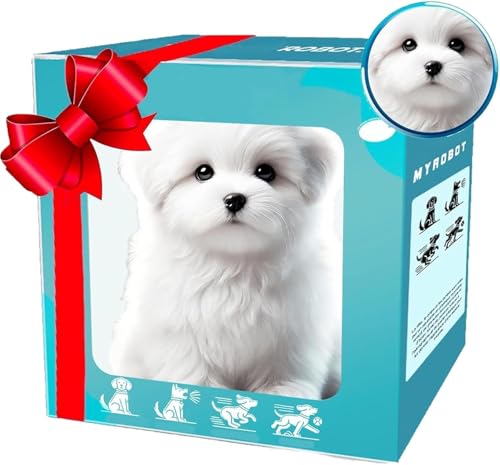 Genérico Perro Robot,Perro De Peluche Interactivo,Cachorro Robot Realista Que Actúa como Un Cachorro De Verdad: Camina, Ladra Y Mueve La Cola,Perrito Juguete Ladra Y Anda (B1)