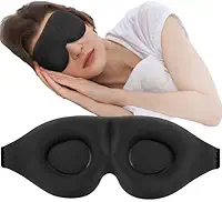 Máscara de Dormir 3D Blackout Total – Tapa Olho Confortável com Bloqueio de Luz – Ideal para Sono Profundo, Viagem e Descanso Premium