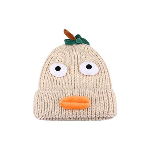 LOIJMK Damen Lustige Mütze Mit Ohren - Wintermütze Warm Grobstrick...