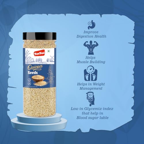 Yum Yum Chia and Quinoa Seeds Combo Pack of 200g Jar Each | Protein-Rich Diet Food with Immunity Boosting Seeds