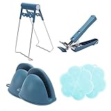 🍲PERFECT MATCH - Die Edelstahl Schüssel Clip passen perfekt zu allen Arten von Kochsets. Die gewellte Klammer kann verschiedene Formen von Geschirr, was sehr praktisch ist.