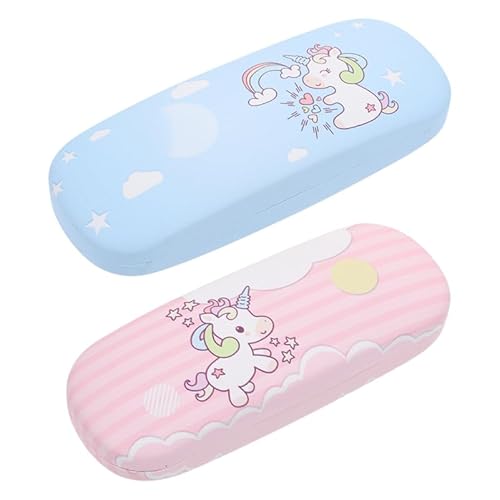 CALLARON 2 Pièces Étui à Lunettes Licorne Porte-lunettes Souple Poche à Lunettes Étui à Lunettes D'impression De Dessin Animé Étuis En Verre Pour Lunettes Vitrine Fille Plier Pu Récipient