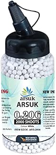 ARSUK Airsoft BB Pellets 6mm BBs 0.20g High Grade and Smooth Polished Plastic Paintballs Content 1000, 2000, 5000, 10000 Rounds
