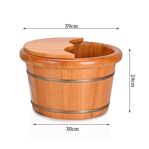 Cubo de madera para baño de pies y pedicura cómodo y práctico miniatura 5