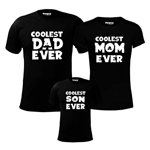 Image of Hangout Hub Family T-Shirts|Regular Fit|Cotton|Twinning Combo Dress| Setof3