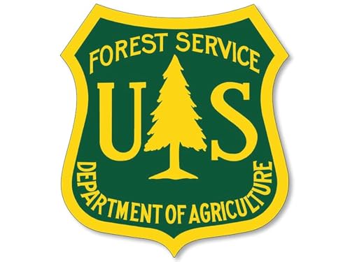 Green and Yellow US Forest Service Sticker (Dept of Agriculture Vinyl Decal Forestry (3 inch) U.S. Forest Licensed