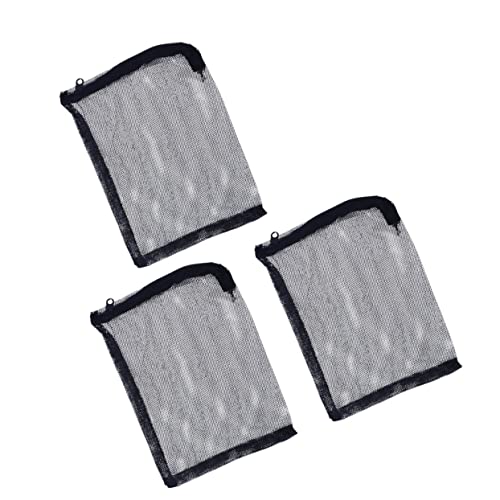 LEDMOMO 3個 バッグ 用 庭用 池 巾着 バッグ 水槽用 ナイロン バッグ メディア バッグ メッシュ バッグ 黒