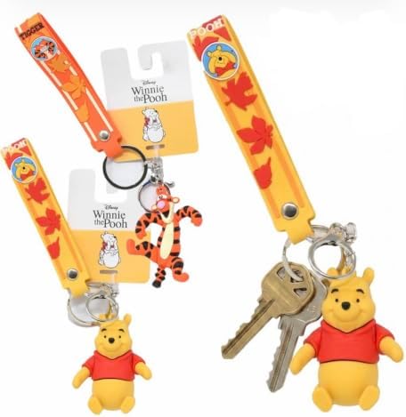 Fast Forward Pooh And Tigger 3D Molded Rubber Keychain with Wrist Strap-1 Random Design Selected (NOT A SET) image 5