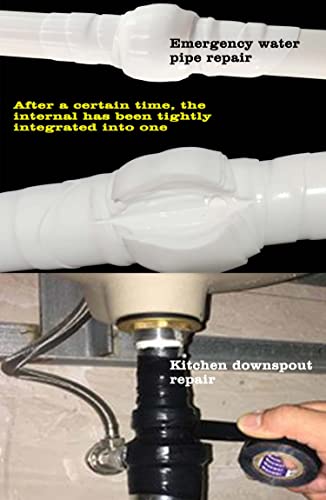 2 Pack Silicone Waterproof Rubber Tape, 0.9"X15'X32Mil Hose Repair Pipe Sealing Tape For Outdoor, Rescue Plumbing Flex Duct Tape | Electrical Wires High Voltage Insulating Water Leak Self-Fusing Black #TOP4