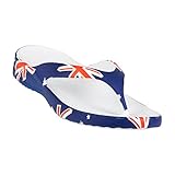 DAWGS Flip Flop Sandals, Flag Collection/Australia/Blue, 10