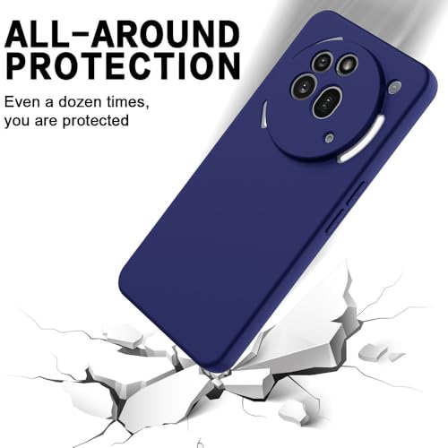 Image of amazon basics Mobile Cover for Nothing Phone (3a) Pro 5G | Full Camera Protection | Premium Liquid Silicon Case | Flexible Bumper Case for Nothing Phone (3a) Pro 5G (Dark Blue)